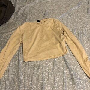 Women's Cream Long Sleeve Top